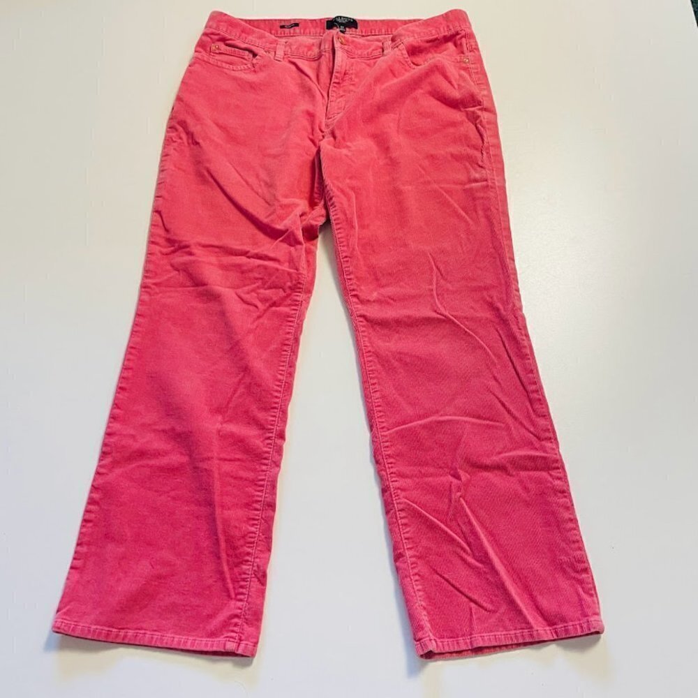 Talbots Pant Trouser Corduroy Barbiecore Pink Signature Boot Holiday Winter 16P - Picture 11 of 12